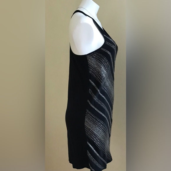 Madison Marcus Black & Silver Silk Beaded Mini Dress Sz. XS - Picture 8 of 14